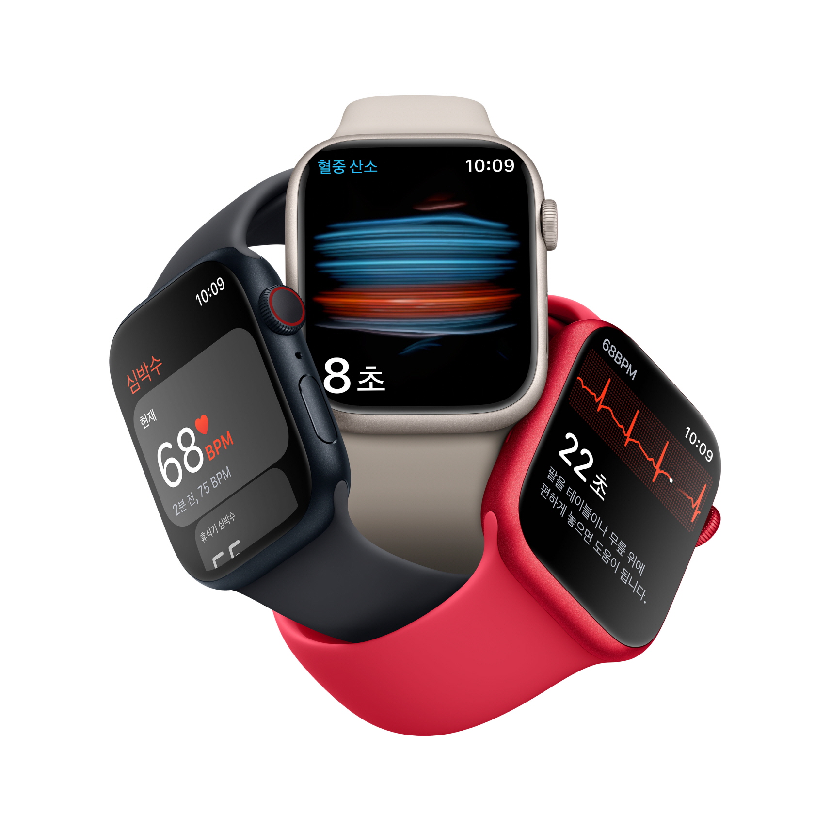 Apple Watch Series 8 GPS+Cellular 41mm 미드나이트 알루미늄 케이스와 미드나이트 스포츠 밴드 MNHV3KH/A